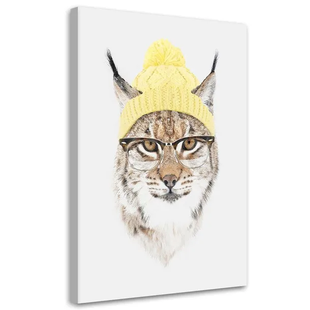 obraz-na-plotnie-rys-w-czapce-40x60