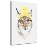 obraz-na-plotnie-rys-w-czapce-40x60