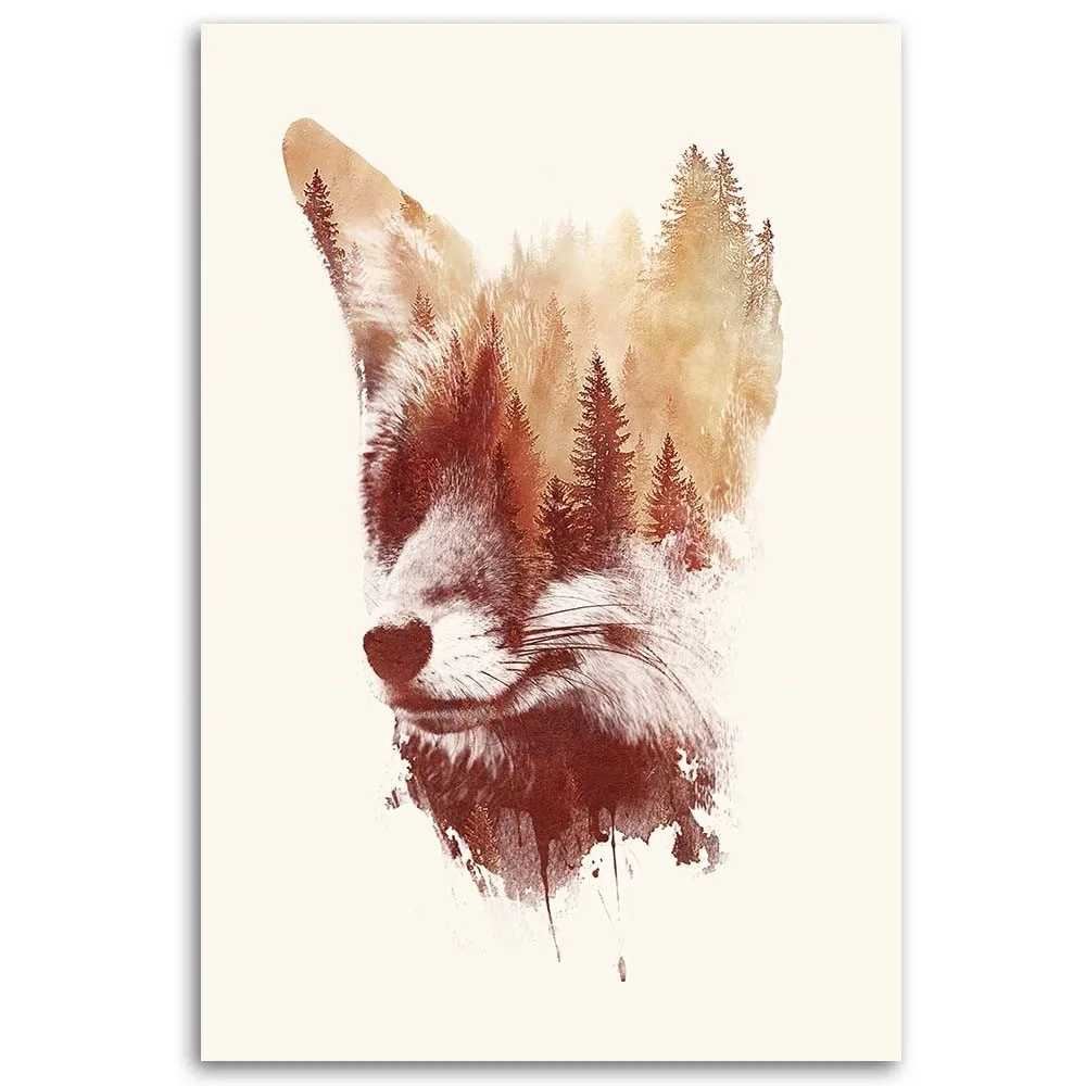 obraz-na-plotnie-lisie-lustro-40x60