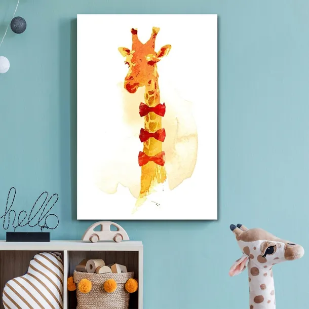 obraz-na-plotnie-elegancka-zyrafa-60x90-stan-nowy