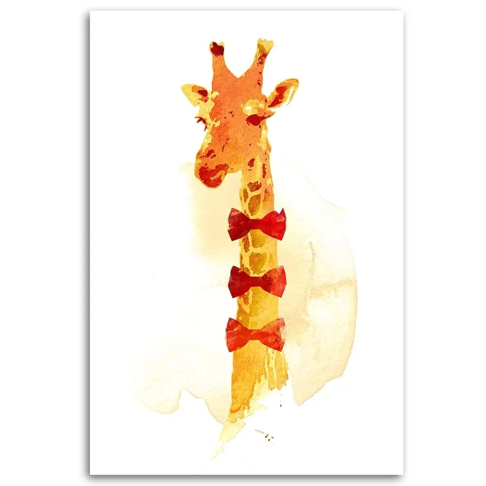 obraz-na-plotnie-elegancka-zyrafa-60x90
