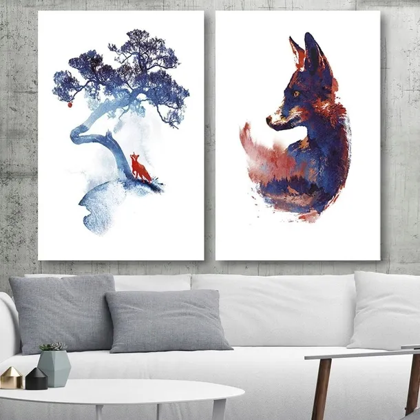 obraz-na-plotnie-lis-pod-niebieskim-drzewem-40x60-kod-producenta-obraz-na-plotnie-canvas