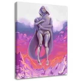 obraz-na-plotnie-postac-kobiety-w-gorach-40x60