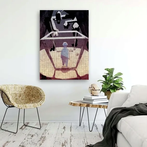 obraz-na-plotnie-czlowiek-w-klatce-40x60-stan-nowy