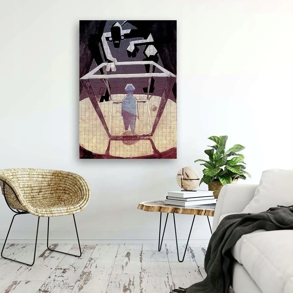 obraz-na-plotnie-czlowiek-w-klatce-40x60