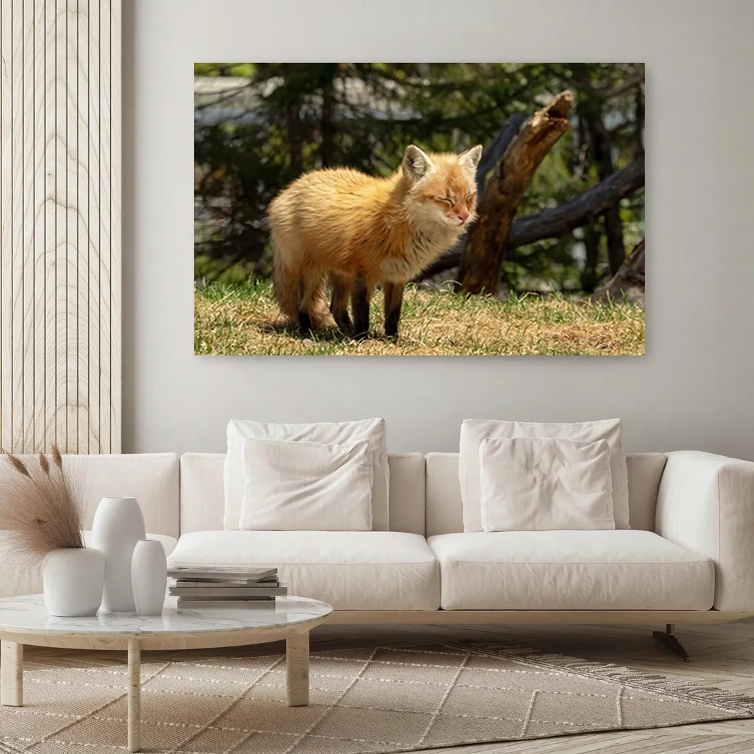 obraz-na-plotnie-canvas-kot-lis-laka-120x80