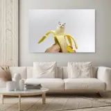 obraz-na-plotnie-canvas-banan-kot-owoc-120x80-stan-nowy