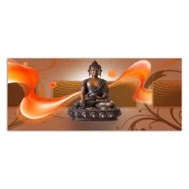 obraz-na-plotnie-panorama-brazowy-budda-50x20
