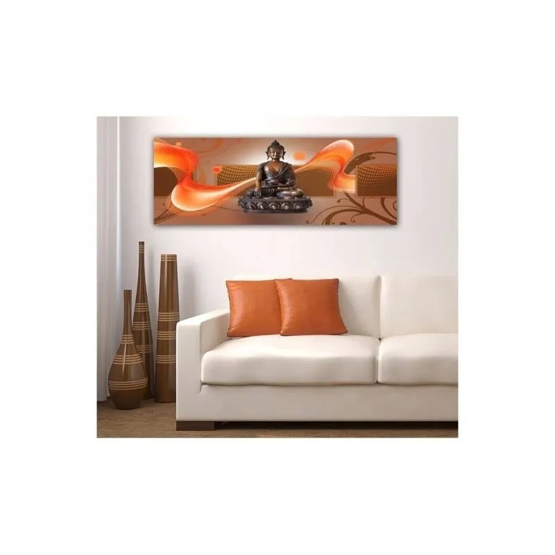 obraz-na-plotnie-panorama-brazowy-budda-90x30