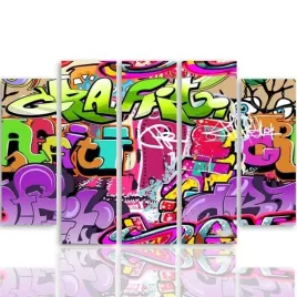 obraz-foto-5-czesci-owy-plotnie-graffiti-300x140