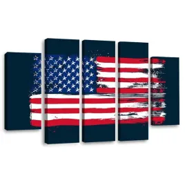 obraz-foto-5-czesci-owy-plotnie-flaga-usa-200x140