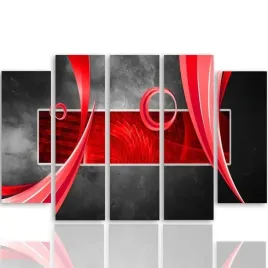 obraz-foto-5-czesci-owy-plotnie-abstrakcja-300x140