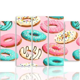 obraz-foto-5-czesci-owy-na-plotnie-donuty-250x120