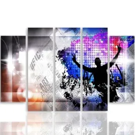obraz-foto-5-czesci-owy-na-plotnie-disco-300x140