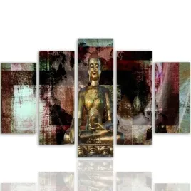 obraz-foto-5-czesci-owy-na-plotnie-budda-300x140