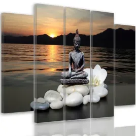 obraz-foto-5-czesci-owy-na-plotnie-budda-300x140