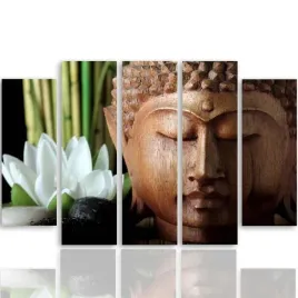 obraz-foto-5-czesci-owy-na-plotnie-budda-300x140