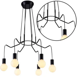 matowa-sufitowa-lampa-wiszaca-6x40w-e27-czarna