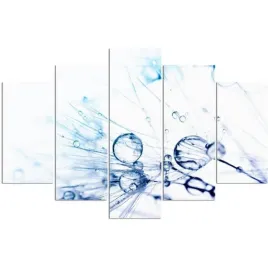 nowoczesny-obraz-5-czesci-canvas-krople-dmuchawiec-300x140