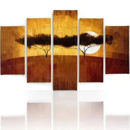 nowoczesny-obraz-5-czesci-canvas-dwa-drzewa-300x140