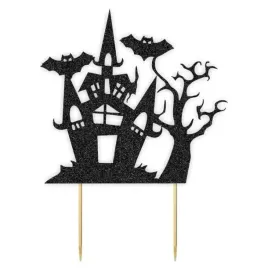 topper-papierowy-halloween-zamek-czarny-brokat-15x20-cm