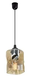 lampa-sufitowa-wiszaca-szklany-klosz-bursztyn-e27
