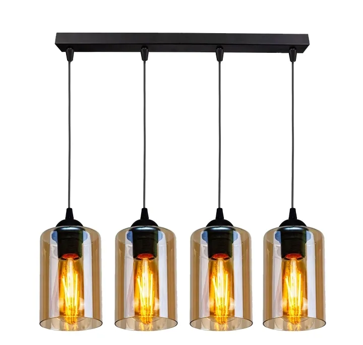 lampa-wiszaca-czarna-loft-4xe27-szklana-do-kuchni-stan-nowy