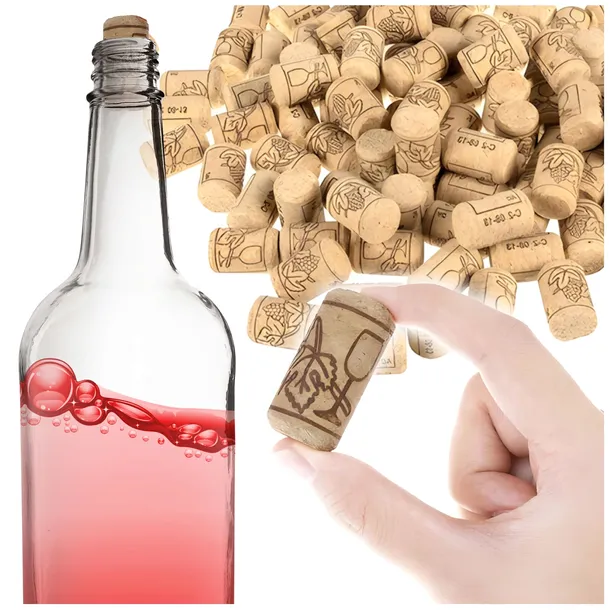 Korki do Butelek Wina Korek na Wino 100 szt Zestaw Kapturki Butelki Nalewki