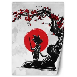 fototapeta-son-goku-pod-czerwonym-drzewem-wisni-ddjvigo-100x140
