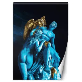fototapeta-niebieskie-postacie-i-zloty-ptak-gab-fernando-150x210