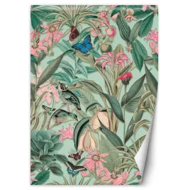 fototapeta-rozowe-kwiaty-na-tle-zielonych-lisci-andrea-haase-150x210