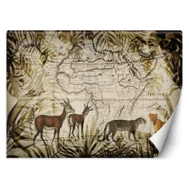 fototapeta-mapa-i-dzikie-zwierzeta-andrea-haase-450x315