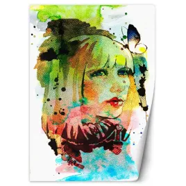 fototapeta-niesmiala-blondynka-100x140