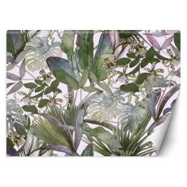 fototapeta-monstera-i-tropikalne-liscie-w-pastelach-450x315