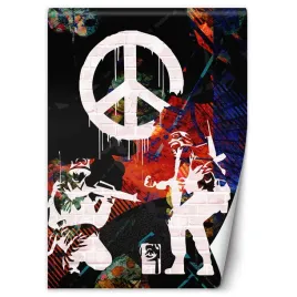fototapeta-banksy-zolnierze-i-malowany-znak-pokoju-200x280