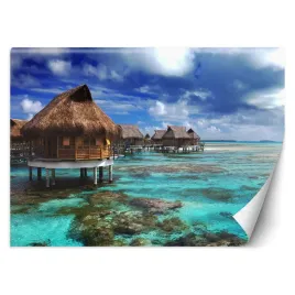 fototapeta-domek-w-blekitnej-wodzie-450x315