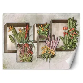 fototapeta-kwadratowe-pudla-polki-z-kwiatami-450x315