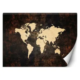 fototapeta-mapa-swiata-brazowa-kontynenty-450x315