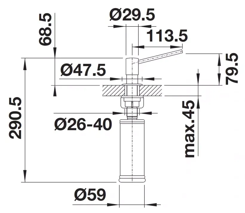 dozownik-blanco-torre-300-ml-chrom