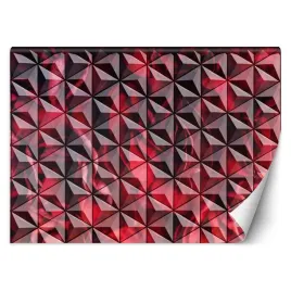 fototapeta-czerwona-geometria-3d-wzor-roza-400x280