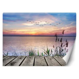 fototapeta-3d-zachod-slonca-na-jeziorze-400x280