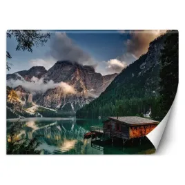 fototapeta-3d-domek-nad-gorskim-jeziorem-350x245