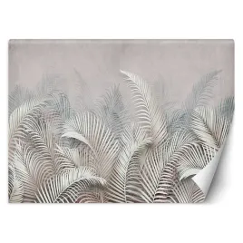 fototapeta-liscie-palmy-szare-3d-200x140