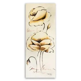 elegancki-obraz-na-plotnie-pion-dwa-kwiaty-30x90
