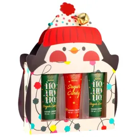 aurora-xmas-sugar-candy-box-zestaw-do-pielegnacji-dloni-3-el-pingwin
