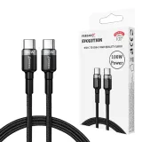 feegar-evolution-kabel-usb-c-typ-c-100w-5a-pd-quick-charge-3-0-przewod-nylo-stan-nowy