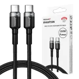 feegar-evolution-kabel-usb-c-typ-c-100w-5a-pd-quick-charge-3-0-przewod-nylo-kolor-czarny