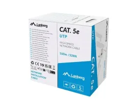 kabel-lan-lanberg-utp-kat-5e-100m-drut-cu-szary