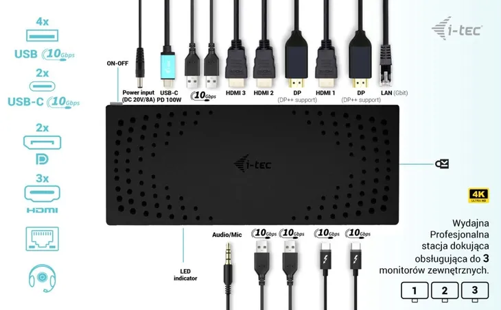 stacja-dokujaca-i-tec-8595611706073-interfejs-usb-typ-c-waga-z-opakowaniem-1-3-kg