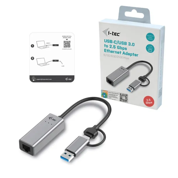 i-tec-usb-c-metal-2-5gb-ps-ethernet-adapter-maksymalna-predkosc-transmisji-2500-mbps